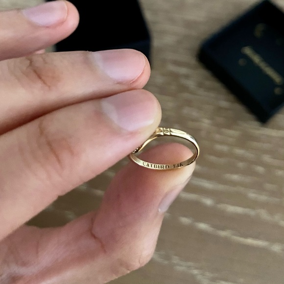 SOLD Catbird Baby Cygnet ring - Picture 5 of 6
